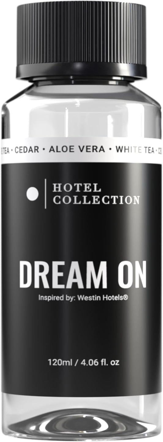 Hotel Collection Diffuser Oil - Dream On - Aromatherapy Essential Fragrance Oil - Luxury Hotel Inspired -White Tea, Cedarwood & Amber - 120ML 4.1 Fl oz