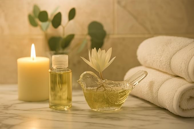 Reed Diffuser for Home – Pacific Pomelo Citrus Scent, Bird-Shaped Hand-Blown Glass Bottle, Long-Lasting Aromatherapy Room Fragrance, Giftable Decorative Diffuser, 5 oz by Jaqua