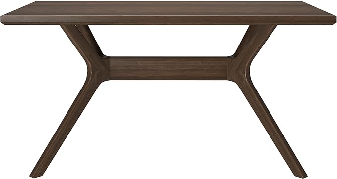 Plank+Beam Verso Rectangular Dining Table, 60 Inch Solid Wood Kitchen & Dining Room Table, Minimalist Table for Dining Room, Modern Dinner Table, Walnut