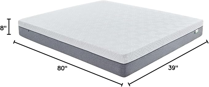 Novilla Mattress Twin XL, 8-Inch Gel Memory Foam Mattress for Pressure Relief, Enhanced Support & Plush Comfort, Twin XL Bed in a Box, Bliss
