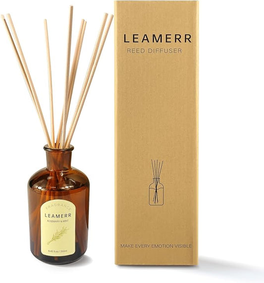 Premium Reed Diffuser Set - 8.8 oz (250 ml) Bedroom Bathroom Living Room Home Fragrance Products Rosemary&Mint Scent 1 Pack