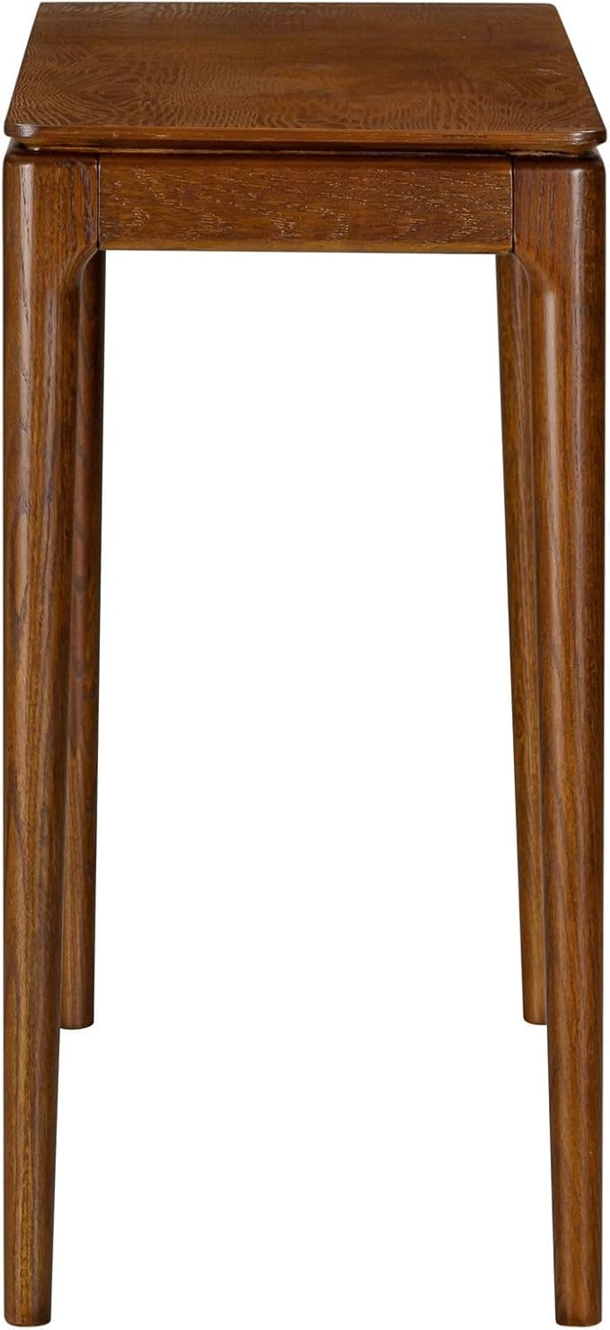 NTC Mingle Modern Wooden Rectangle Console Table with Hidden Drawer – Waterproof & Heat Resistant, Dark Walnut