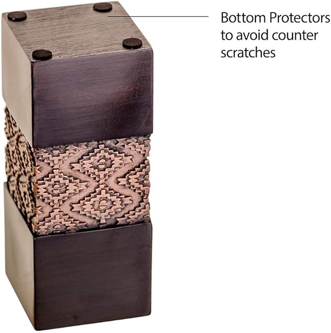 Creative Scents Dublin Brown Set of 3 Tealight Candle Holders Table Decor Gift Set - Centerpieces for Living/Dining Room Table, Coffee Table Decor for Fireplace/Entrance or Bathroom