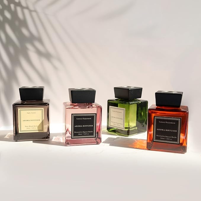 XEPTLE Long-Lasting Air Freshener, Fresh Freesia Pear Reed Diffuser, 7.04 oz, Eliminate Odor,Home/Bathroom/Bedroom/Livingroom/Office Decor - Orange