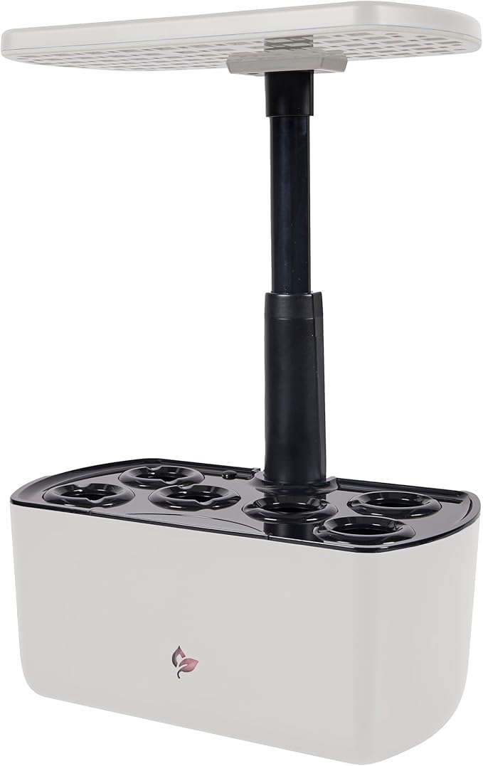 AeroGarden Harvest Lite, Indoor Garden Hydroponic System with LED Grow Light, Holds up to 6 AeroGarden Pods, Cream