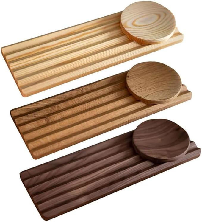 Wooden Desk Organizer, Wave Pen Tray, Fountain Pen & Pencil Organizer