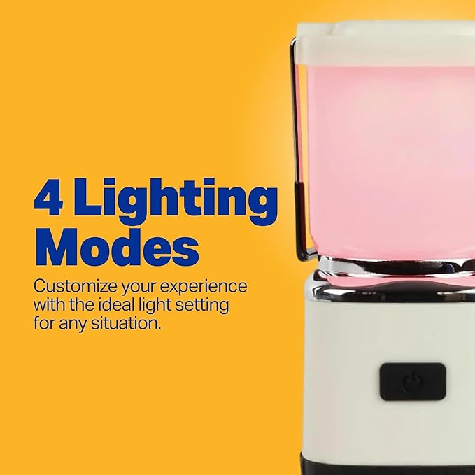 LUXPRO LP189 Mini Lantern - USB-C Rechargeable Camping Light - with 4 Color Modes - Dimmable LED Portable Lantern for Hiking & Emergency - Handy Compact Design (Beige, 1-Pack)