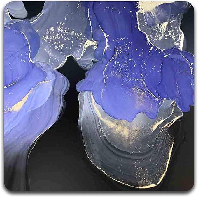 Marbling Square Coaster Set - Made of Recycled Rubber - Set of 4