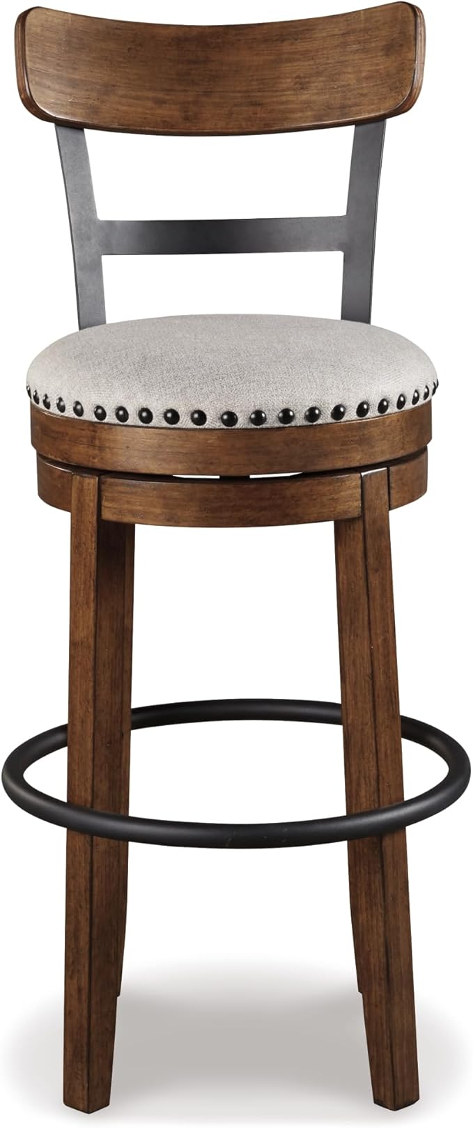 Signature Design by Ashley Valebeck 30" Farmhouse Pub Height Barstool, Brown