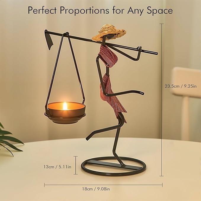 Notart Art Gallery | Creative African Tribal Lady Candle Holders, Tribal Lady Candle Holder Centerpieces, Iron Candlestick Holders for Home, Bar,Dining Table Decor, Personalizable Style Shelf Décor