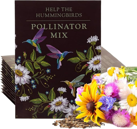 Help Hummingbirds - 25 Seed Packs - Perfect Eco-Friendly Gift for Gardeners & Friends - Non GMO Seeds