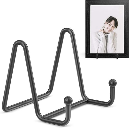 TR-LIFE Plate Stands for Display - 3 Inch Plate Holder Display Stand + Metal Frame Holder Stand for Picture, Decorative Plate, Book, Photo Easel (2 Pack)