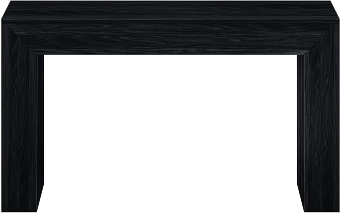 Plank+Beam Grand Console Table, 56 Inch Solid Wood Modern Sofa Table, Narrow Entryway Table for Hallway, Behind The Couch, Living Room, Foyer, Black Wirebrush