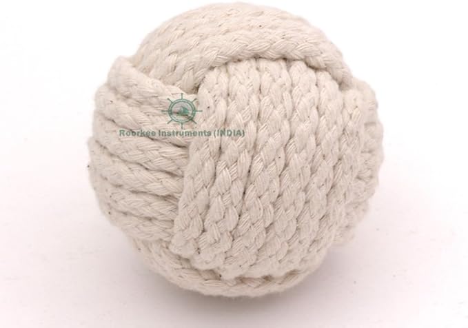 5pc Nautical Rope Balls – 2.5 Inch Each – Handmade Jute and Cotton Decorative Knots – for Rustic Tray Fillers, Wedding Centerpieces, Beach House or Living Room Decor Display