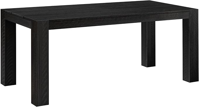 Plank+Beam Camden, Farmhouse Dining Table, 72", Solid Wood Dining Table for 6-8, Rustic Table for Dining Room and Kitchen, Natural Wood Grain, Rustic Char