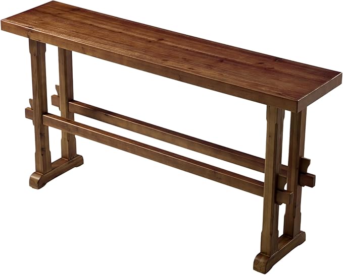 Narrow Entryway Table 59" Farmhouse Wood Long Skinny Console Table for Entryway Rustic Sofa Table for Living Room/Hallway/Reception/Bedroom, Walnut