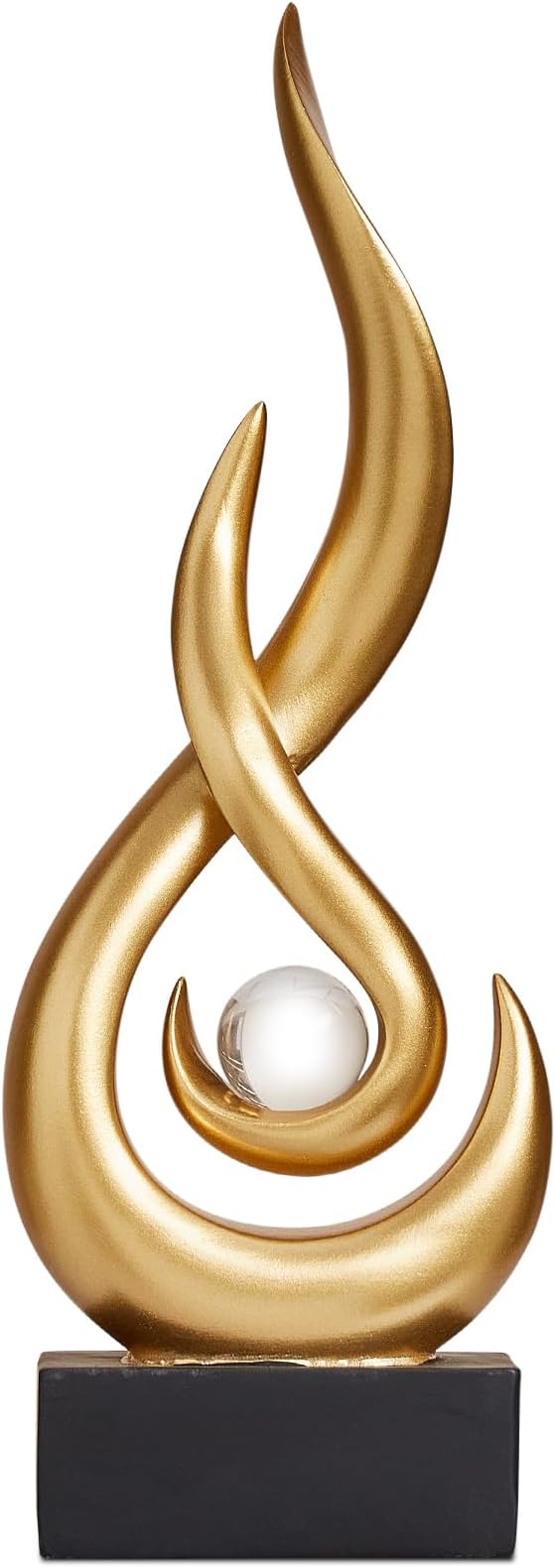 Modern Abstract Art Table Decoration,Resin Gold Statue Modern Ornaments for Living Room Great Gift Idea Home Decor 5 * 2.5 * 10.5 inch,Home Collectibles