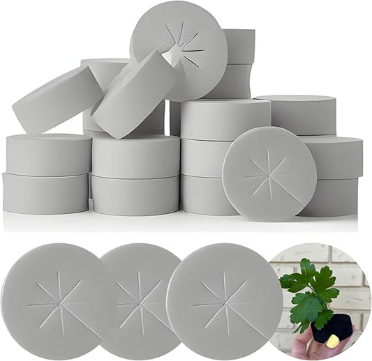 XCEL 200 Pack Cloning Collars Inserts 2" Premium Rubber Foam Cloner Plug Fits 2 inch net pots Hydroponics (200) (Gray)