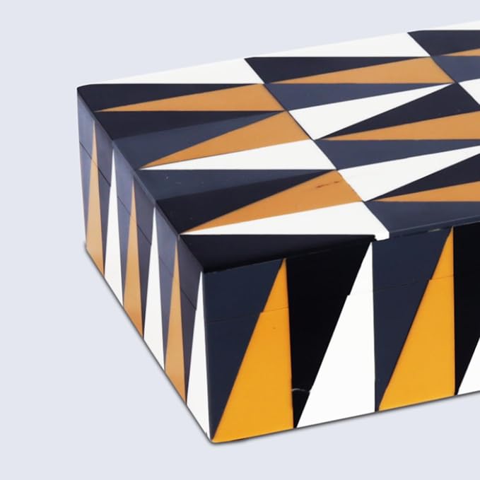 Handicrafts Home Handmade Puzzle Collection Decorative Jewelry Box Organizer – Keepsakes, Trinkets, and Home Decor – Antique Coffee Table Storage, Memory Box, Farmhouse Style Decor Guild, 10x6x2.5