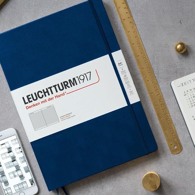 LEUCHTTURM1917 - Notebook Hardcover Master Classic A4+ - 235 Numbered Pages for Writing and Journaling (Forest Green, Dotted)