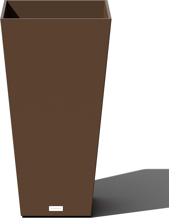 Veradek V-Resin Indoor/Outdoor Taper Planter (30 inch, Espresso)