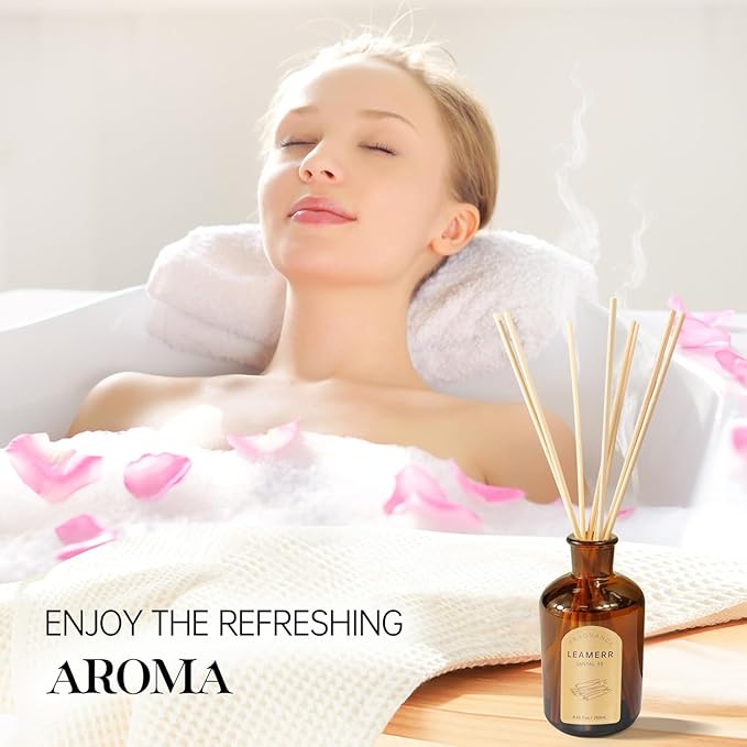 Premium Reed Diffuser Set - 8.8 oz (250 ml) Bedroom Bathroom Living Room Home Fragrance Products SANTAL33 Scent 1 Pack