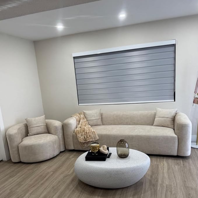 Acanva Luxury Modern Tight Curved Back Velvet Sofa, Minimalist Style Comfy Couch for Living Room Apartment Reception Space, Cream Single Chair