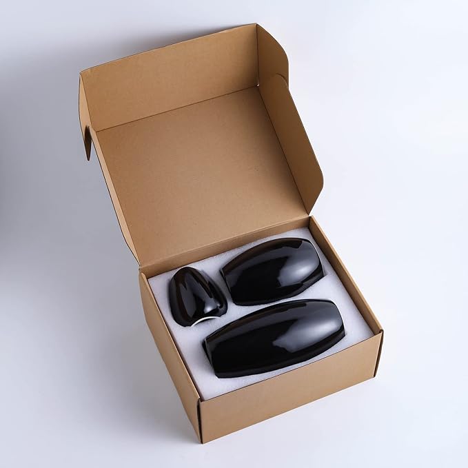 hjn Ceramic Vase Set of 3 Black Flower Vase for Home Decor, Modern Decorative Vase for Flowers/Ideal Shelf Decor/Table/Living Room/Kitchen/Office-Black