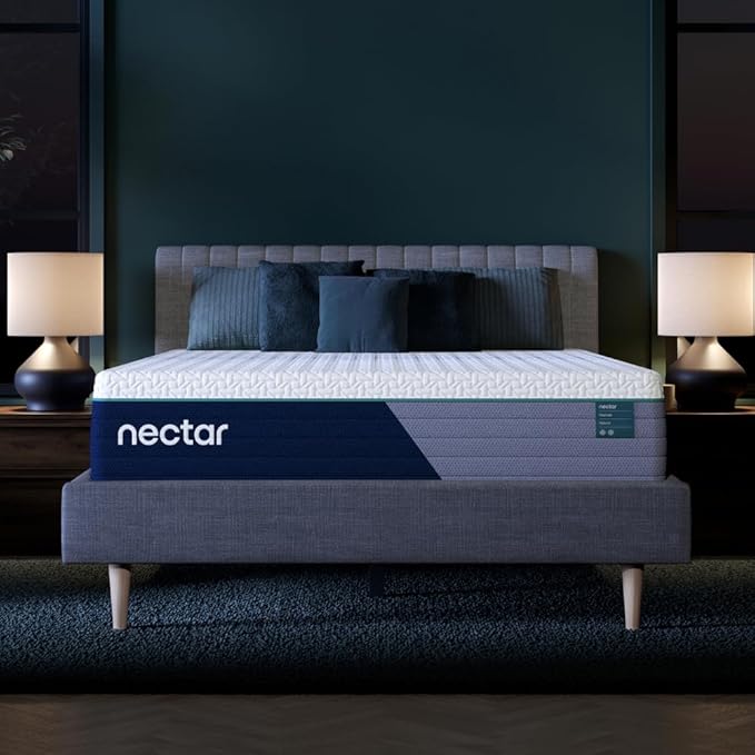 Nectar Premier Hybrid 13” King Mattress - Medium Firm - Memory Foam & Innerspring Coils - Cooling Upgrade - 2” Pressure Relief Layer - Mattress in a Box - 365-Night Trial & Forever Warranty