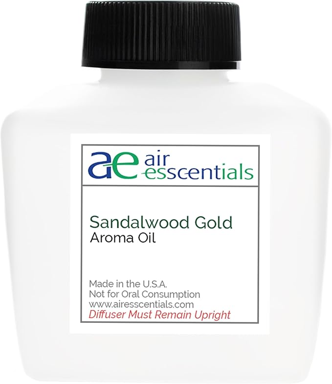 Sandalwood Gold Aroma Oil, Essential Oils Blend for Diffusers & Scent Machines, Sweet Afternoon Tea, Vanilla & Rose, Aromatherapy, Cold Air Diffuser Compatible, 100 mL