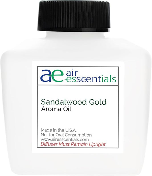 Sandalwood Gold Aroma Oil, Essential Oils Blend for Diffusers & Scent Machines, Sweet Afternoon Tea, Vanilla & Rose, Aromatherapy, Cold Air Diffuser Compatible, 100 mL