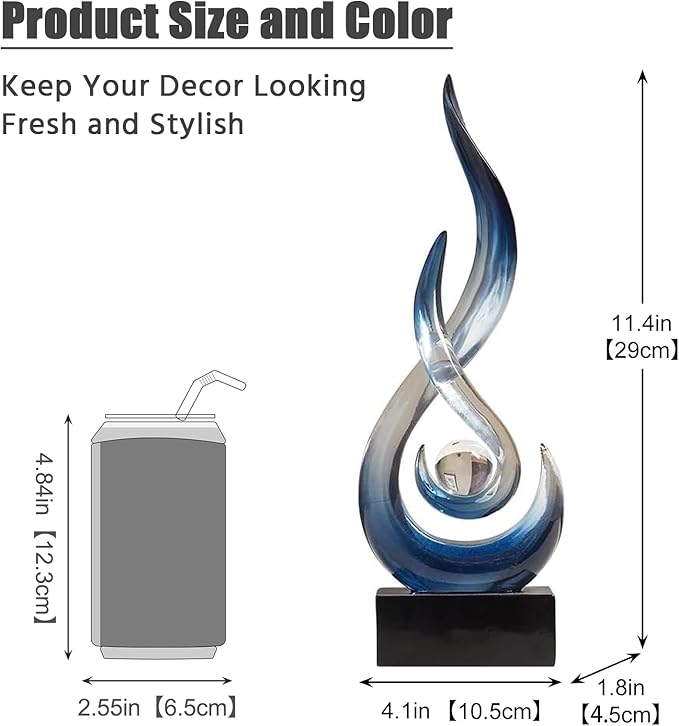 Modern Abstract Art Table Decoration,Resin Gold Statue Modern White Ornaments for Living Room Great Gift Idea Home Decor 5 * 2.5 * 10.5 inch,Collectibles