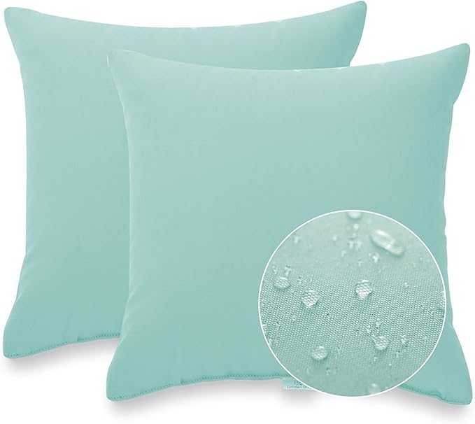 JMGBird Outdoor Pillows for Patio Furniture 18''x18'' Water Resistance Decorative Pillows Square Pillows with Inserts for Couch, Bed, Sofa, Bench, Chair