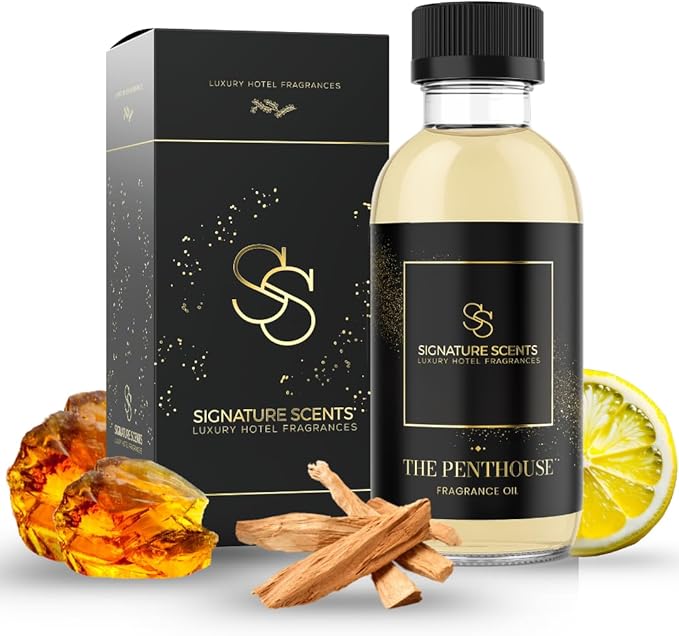 Luxury Hotel Diffuser Oil for Hotels and Homes - Aromatherapy Oils for use with an Essential Oil Diffuser at Home - Fragrance-Scent Diffuser Oil Blend (The Penthouse) 4.05fl oz (120ml)