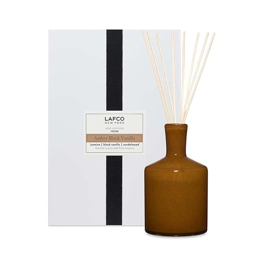 LAFCO Reed Diffuser, Foyer - Amber Black Vanilla, 15 Fl Oz
