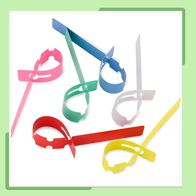 240Pcs Plant Tags, Tree Tags Plastic Wrap Around Hanging Plant Labels Adjustable Tree Markers Signs for Plant & Garden Nursery (Multicolor)