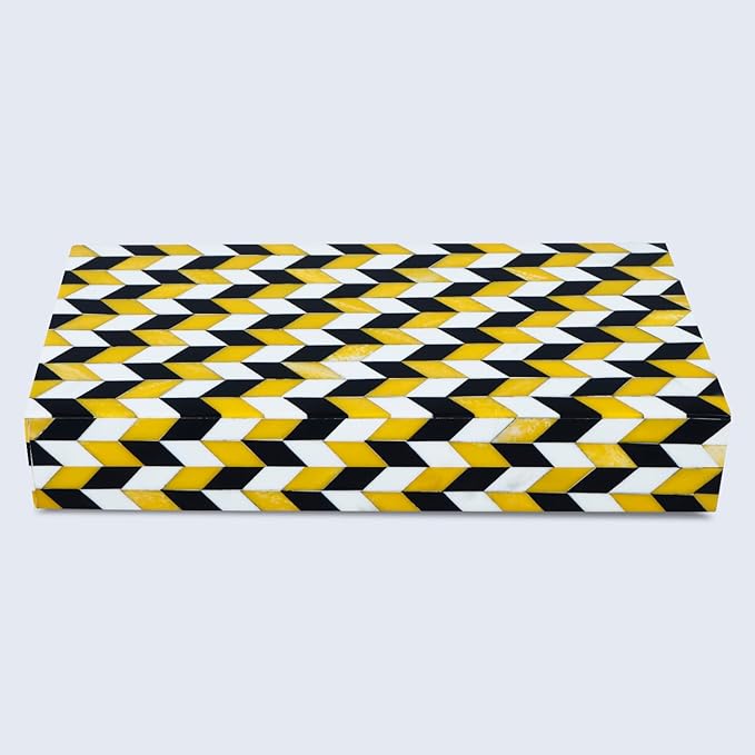 Handicrafts Home Handmade Marquet Artemis Collection Decorative Jewelry Box Organizer – Keepsakes, Trinkets, and Home Decor – Antique Coffee Table Storage, Memory Box, Farmhouse Style Decor, 12x6x2