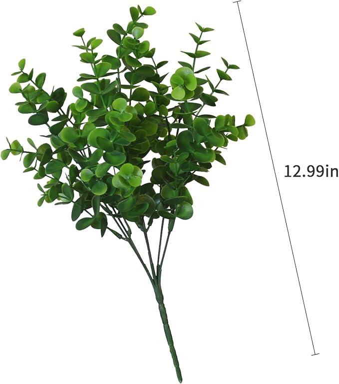 Outdoor Plants Artificial 8 Bundles Plastic Greenery