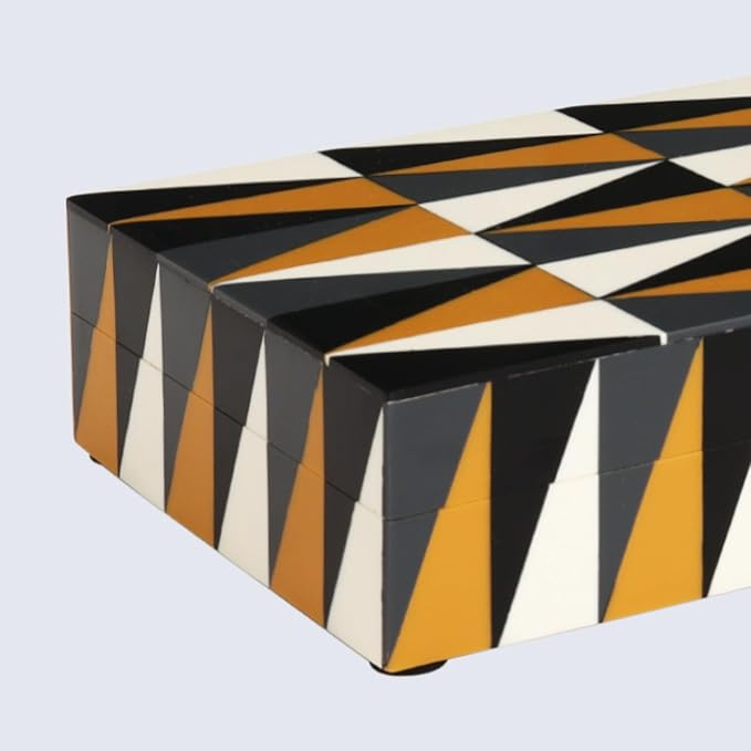 Handicrafts Home Handmade Puzzle Collection Decorative Jewelry Box Organizer – Keepsakes, Trinkets, and Home Decor – Antique Coffee Table Storage, Memory Box, Farmhouse Style Decor Guild, 12x6x2