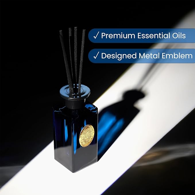 M&SENSE 6.3 oz Large Reed Diffuser Set | Midsummer Evening Scent Oil Diffuser with Sticks | Hotel Collection Non-Toxic Essential Oil |for Bedroom Bathroom Living Room