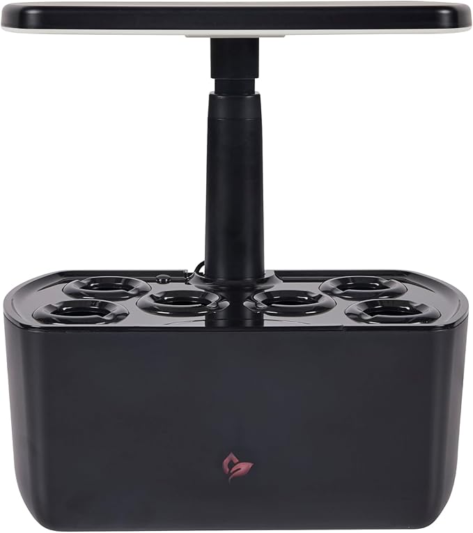 AeroGarden Harvest Lite, Indoor Garden Hydroponic System with LED Grow Light, Holds up to 6 AeroGarden Pods, Black