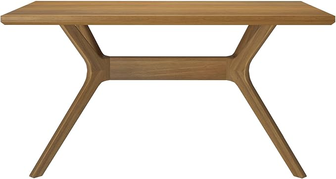 Plank+Beam Verso Rectangular Dining Table, 60 Inch Solid Wood Kitchen & Dining Room Table, Minimalist Table for Dining Room, Modern Dinner Table, Pecan