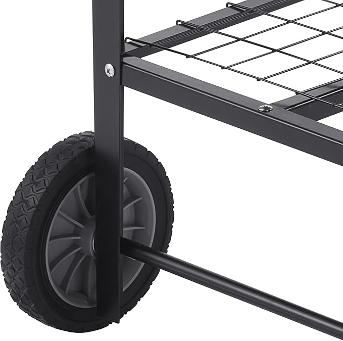 VEVOR Raised Planter Box with Legs and Wheels, Larger Size 43.3x19.5x31.5 Outdoor Elevated Garden Bed On Wheel, Metal Planting Boxes for Growing Flowers/Vegetables/Herbs in Backyard/Garden/Balcony