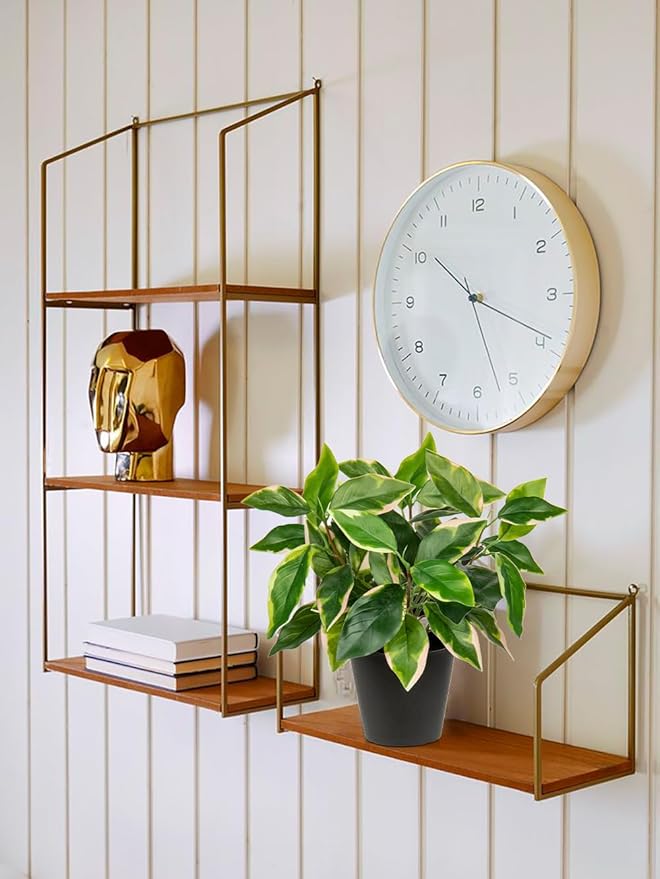 Artificial Plants Indoor Small Fake Plants in Pots Faux Pothos N‘ Joy Potted Plant Fake Indoor Plants with Black Pots for Bathroom Living Room Office Desk Shelves