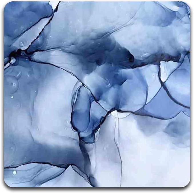 Marbling Square Coaster Set - Made of Recycled Rubber - Set of 4