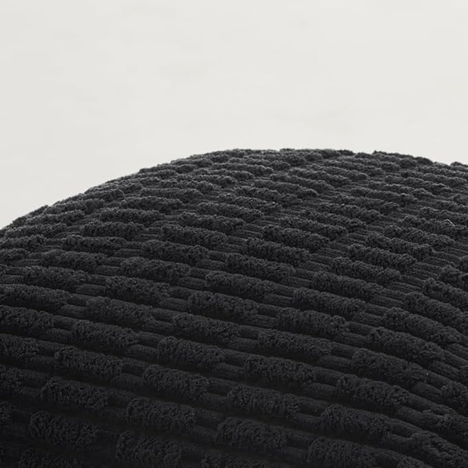 Fancy Homi 2 Packs Black Decorative Throw Pillow Covers 12x20 Inch for Living Room Couch Bed Sofa, Rustic Farmhouse Boho Home Decor, Soft Striped Corduroy Square Cushion Case 30x50 cm