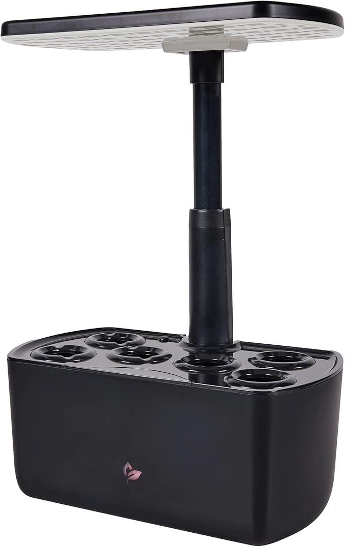 AeroGarden Harvest Lite, Indoor Garden Hydroponic System with LED Grow Light, Holds up to 6 AeroGarden Pods, Black