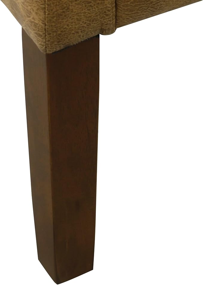 HomePop Modern Swoop Arm Accent Chair - Distressed Brown Faux Leather