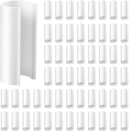 128 Pieces Clamp for PVC Pipe Greenhouses, Row Covers, Shelters, Bird Protection, 2.4 Inches Long (White, For 1 Inch PVC Pipe)