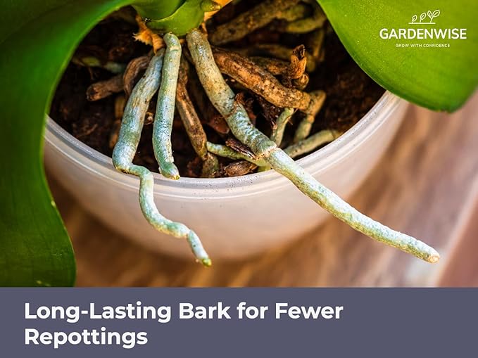 Premium Orchid Bark for Potting Mix – Ready-to-Use Pine Bark for Indoor Plants, Orchid Repotting & Soil Mix Creation, Ideal Orchid Medium (2 quarts)